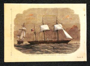 pagina di giornale - the confederate sloop-of-war "290" or alabama leaving the merchant-ship tonowanda