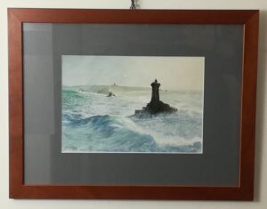 watercolour "lighthouse la vieille, point du raz"