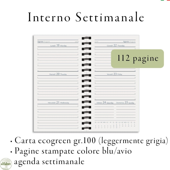 agenda settimanale tascabile "save the whales 2026" - immagine 2