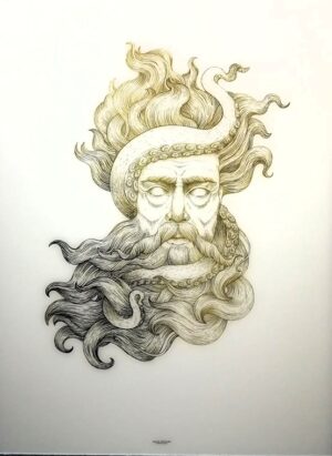 artwork bianco poseidone (collezione atlantis)