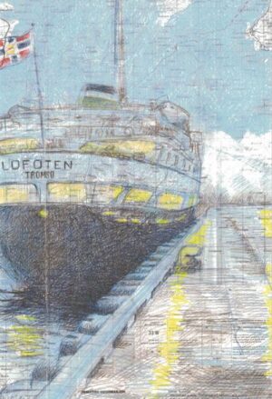 biglietto con busta - carta nautica "lofoten"