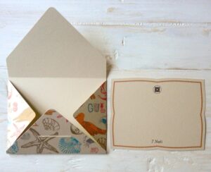 biglietto con busta - 7 nodi "gabbiani"