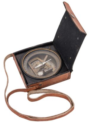 Brunton compass with leather case