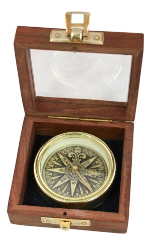 bussola con rosa dei venti tridimensionale