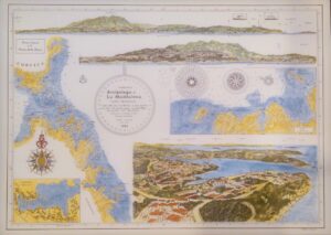 carta - sardegna, arcipelago di la maddalena parte orientale - porto cervo e il passo delle bisce (1984)