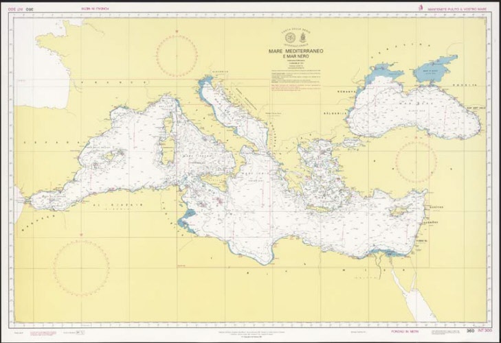 Carta nautica del Mediterraneo]