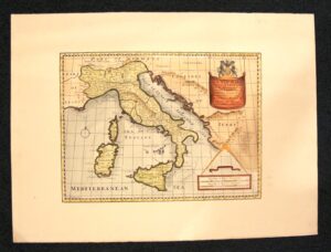 a new map of present italy (italia)