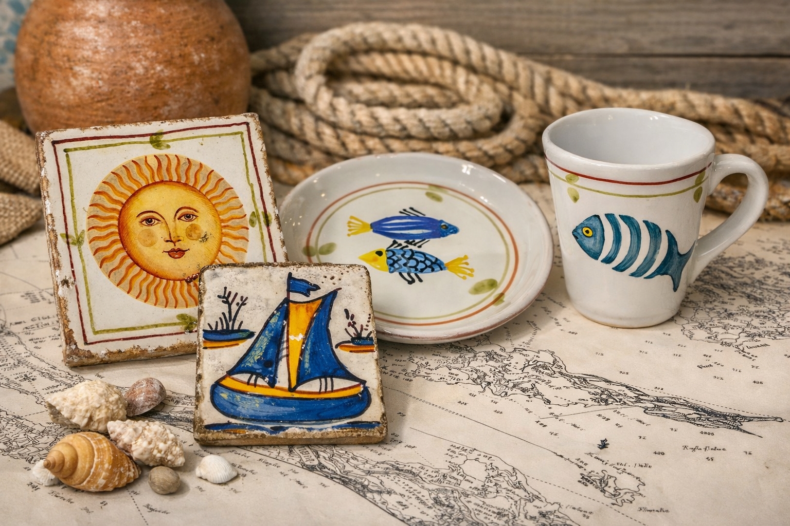 Decori nel tempo, ceramiche alla Libreria del Mare - Arte dal Blog del Mare
