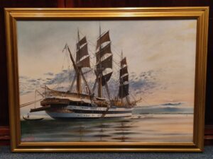 oil on canvas "cristoforo colombo a venezia, 1940"