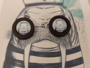 orecchini con perno imaginarium - tricheco