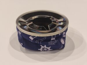 Ashtray with blue bag