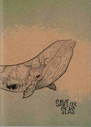 Quadernone a righe "Save our seas - Balena"