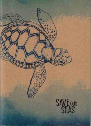 Quadernino a righe "Save our seas - Tartaruga"