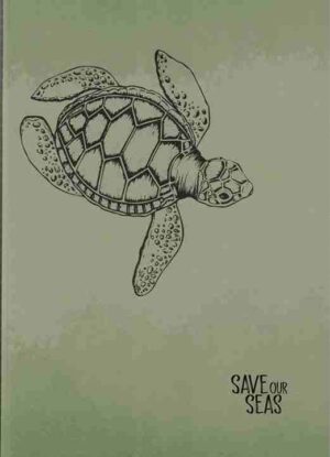 Quadernone a righe "Save our seas - Tartaruga"