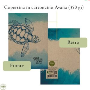 Quadernone a righe "Save our seas - Tartaruga" (Serie Light)