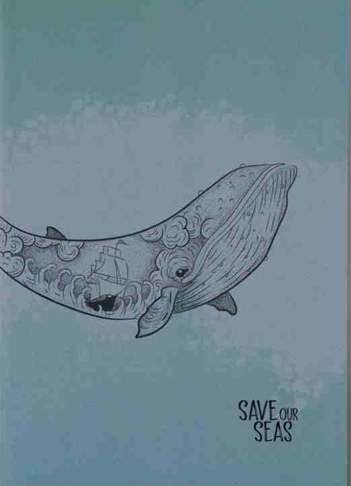 Quadernone a righe "Save our seas - Balena" (Serie Singer)