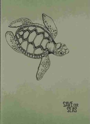 Quadernone a righe "Save our seas - Tartaruga" (Serie Singer)
