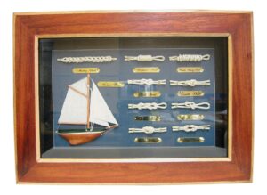 Quadro dei nodi con barca a vela