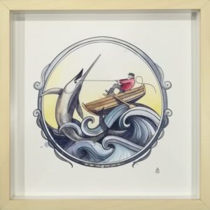 quadro "il vecchio e il mare"