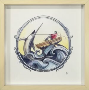 quadro "il vecchio e il mare"