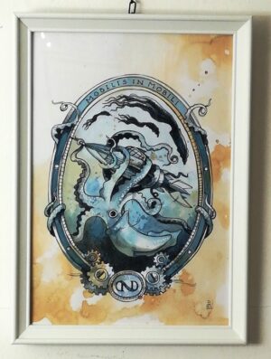 quadro "ventimila leghe sotto i mari" grande