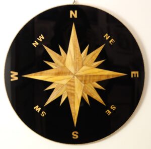wooden wind rose