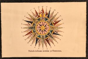 rosa dei venti - tabula indicans nomina 32 ventorum