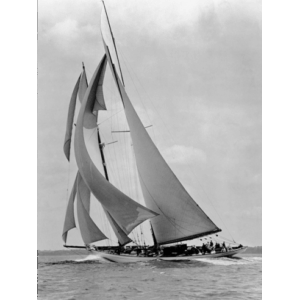 the schooner half moon at sail, 1910s
