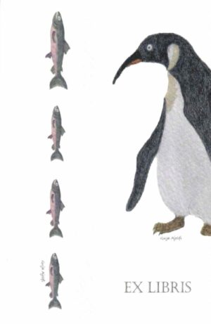 Set di 2 segnalibri - Pinguino e pesci
