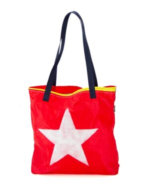 shopper velina rossa con pochette